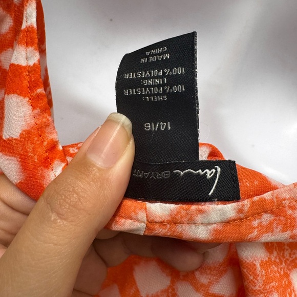 Lane Bryant Orange and White Midi Dress - Picture 3 of 3